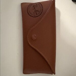 Ray-Ban Brown Leather Glasses Case